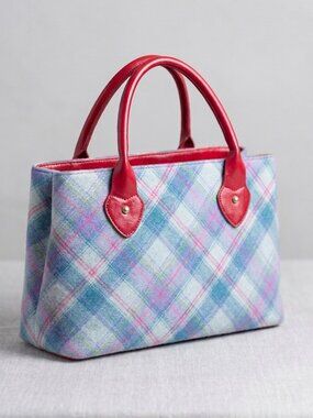 Vintage Ness Plaid Tote Bag